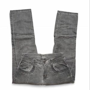 Grey Low-rise Straight Leg Pants